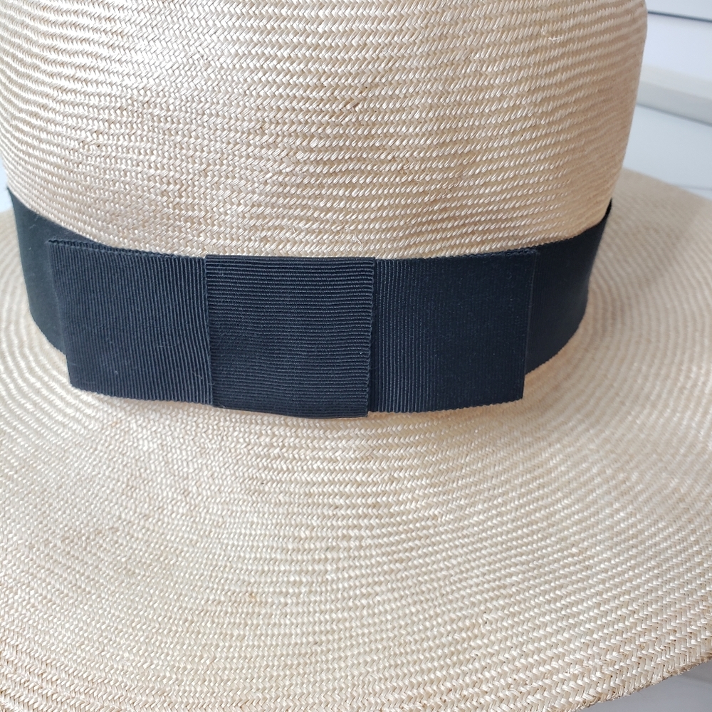 Vintage 80's Fedora Liz Clairborne Exotic Safari Panama Cuba Coastal Beach Sun - Picture 6 of 8